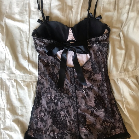 Black + Pink Lace Babydoll - NWOT - Picture 8 of 10